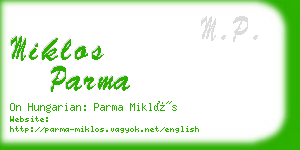 miklos parma business card